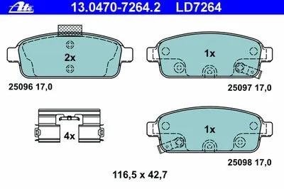 Комплект тормозных колодок, дисковый тормоз ATE Ceramic ATE купить