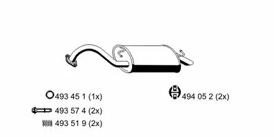Глушитель выхлопных газов конечный ERNST купить