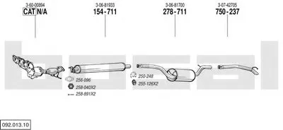Система выпуска ОГ BOSAL купить