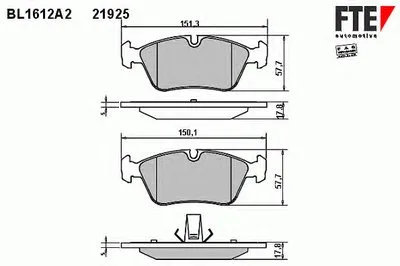 Комплект тормозных колодок, дисковый тормоз FTE купить