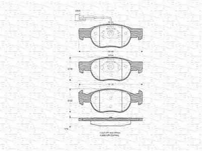 Комплект тормозных колодок, дисковый тормоз MAGNETI MARELLI купить