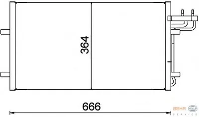 Конденсатор, кондиционер BEHR HELLA SERVICE Version ALTERNATIVE BEHR HELLA SERVICE купить