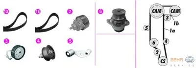 Водяной насос + комплект зубчатого ремня BEHR HELLA SERVICE купить