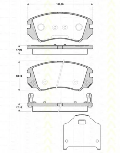 Комплект тормозных колодок, дисковый тормоз TRISCAN купить