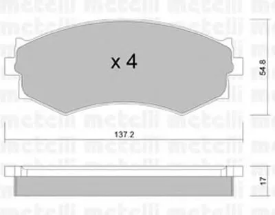 Комплект тормозных колодок, дисковый тормоз METELLI купить