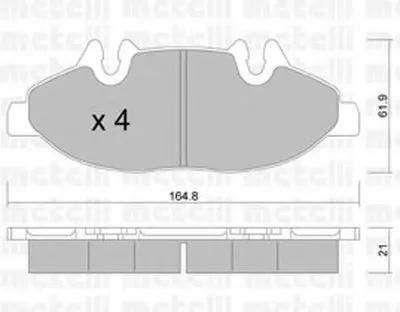 Комплект тормозных колодок, дисковый тормоз METELLI купить
