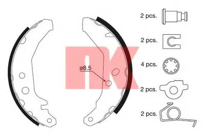 Комплект тормозных колодок NK купить