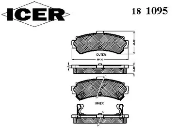 Комплект тормозных колодок, дисковый тормоз ICER купить