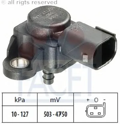 Датчик давления воздуха, высотный корректор; Датчик, давление во впускном газопроводе FACET купить