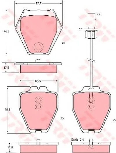 Комплект тормозных колодок, дисковый тормоз COTEC TRW купить