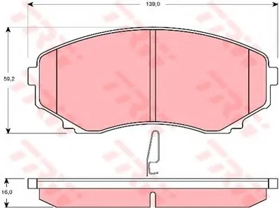Комплект тормозных колодок, дисковый тормоз TRW купить