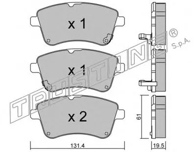 Комплект тормозных колодок, дисковый тормоз TRUSTING купить