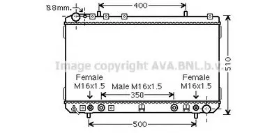 Радиатор, охлаждение двигателя AVA QUALITY COOLING купить