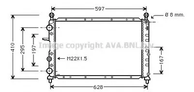 Радиатор, охлаждение двигателя AVA QUALITY COOLING купить