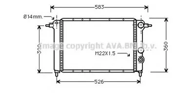 Радиатор, охлаждение двигателя AVA QUALITY COOLING купить
