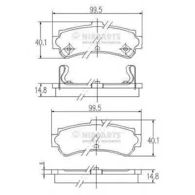 Комплект тормозных колодок, дисковый тормоз NIPPARTS купить
