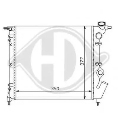 Радиатор, охлаждение двигателя DIEDERICHS купить