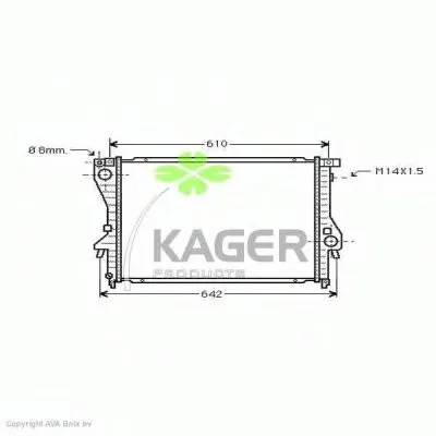 Радиатор, охлаждение двигателя KAGER купить