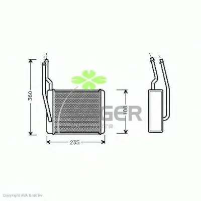 Теплообменник, отопление салона KAGER купить
