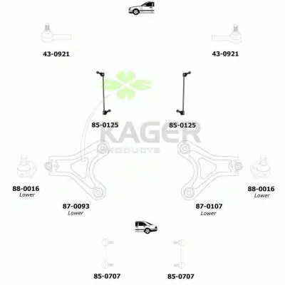 Подвеска колеса KAGER купить
