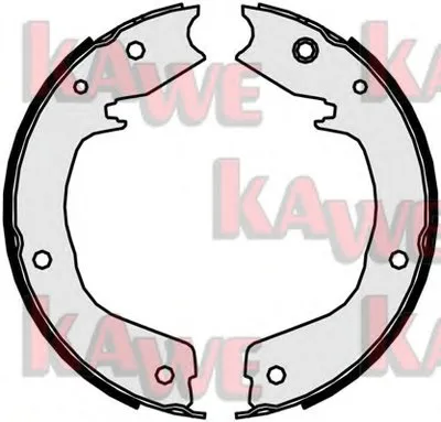 Комплект тормозных колодок, стояночная тормозная система KAWE купить