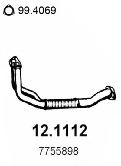 Труба выхлопного газа ASSO купить