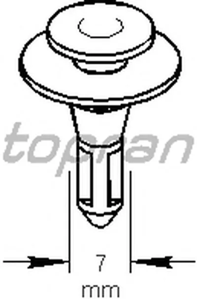 Зажим, молдинг / защитная накладка TOPRAN купить