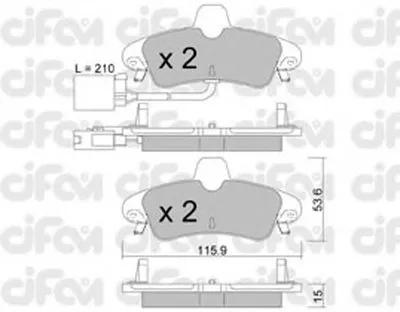 Комплект тормозных колодок, дисковый тормоз CIFAM купить