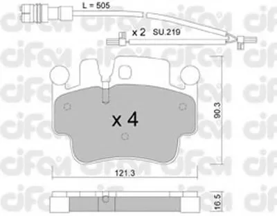 Комплект тормозных колодок, дисковый тормоз CIFAM купить