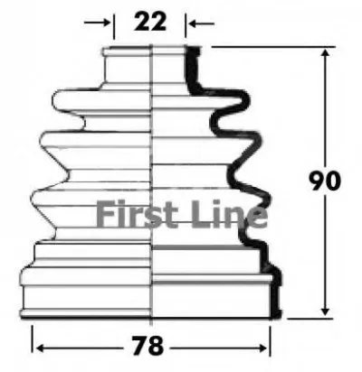 Пыльник, приводной вал FIRST LINE купить