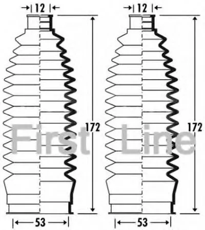 Пыльник, рулевое управление FIRST LINE купить