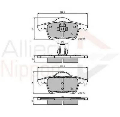 Комплект тормозных колодок, дисковый тормоз ANL Braking COMLINE купить