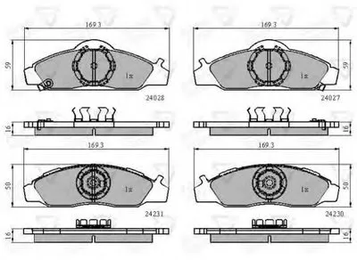 Комплект тормозных колодок, дисковый тормоз ANL Braking COMLINE купить