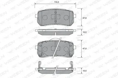 Комплект тормозных колодок, дисковый тормоз WEEN купить