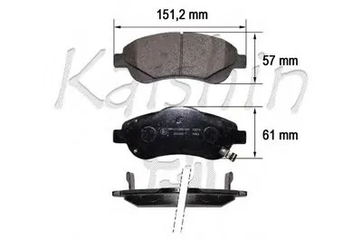 Комплект тормозных колодок, дисковый тормоз KAISHIN купить