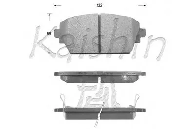 Комплект тормозных колодок, дисковый тормоз KAISHIN купить
