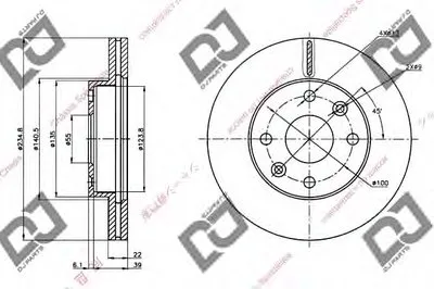 Тормозной диск DJ PARTS купить