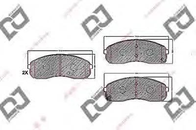 Комплект тормозных колодок, дисковый тормоз DJ PARTS купить