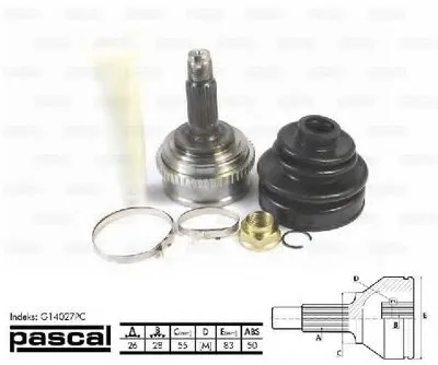 Шарнирный комплект, приводной вал PASCAL купить