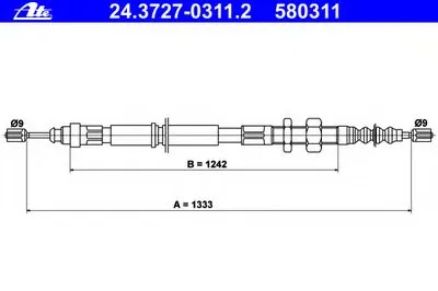 Трос, стояночная тормозная система ATE купить