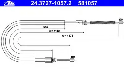Трос, стояночная тормозная система ATE купить