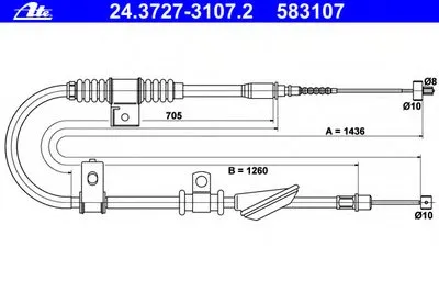 Трос, стояночная тормозная система ATE купить