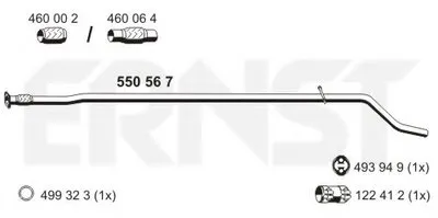 Труба выхлопного газа ERNST купить