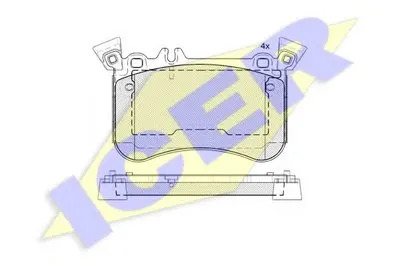 Комплект тормозных колодок, дисковый тормоз ICER купить