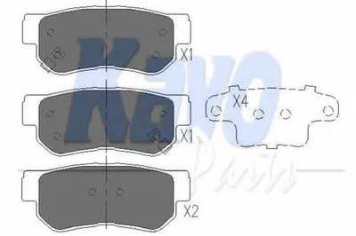 Комплект тормозных колодок, дисковый тормоз KAVO PARTS купить