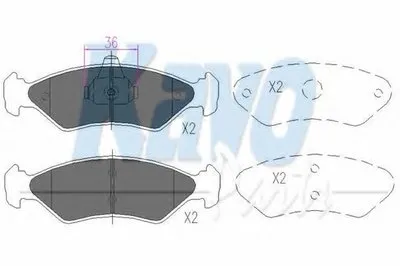 Комплект тормозных колодок, дисковый тормоз KAVO PARTS купить