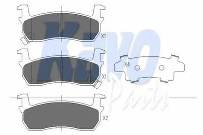 Комплект тормозных колодок, дисковый тормоз KAVO PARTS купить