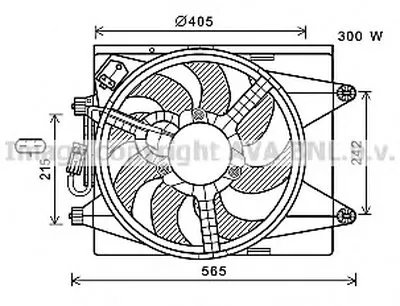 Вентилятор, охлаждение двигателя AVA QUALITY COOLING купить