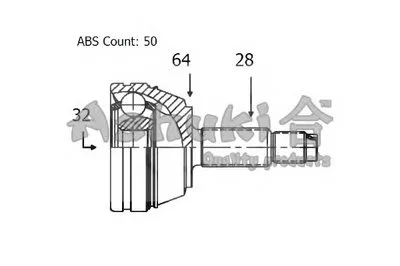 Шарнирный комплект, приводной вал ASHUKI купить