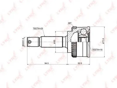 Шарнирный комплект, приводной вал LYNXauto купить